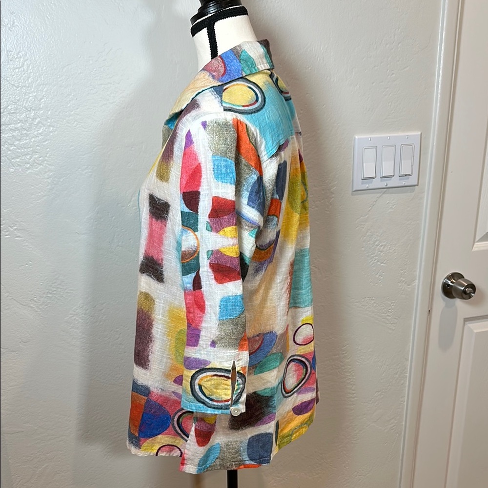 Colorful Abstract Button-Up Shirt - Picture 2 of 7